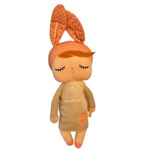 Sleeping Angela Pink Soft Toy Doll Plush Toy Bunny Rabbit Ears Metoo 15” Kawaii